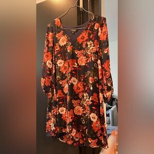Lulu’s Floral Long Sleeve Dress